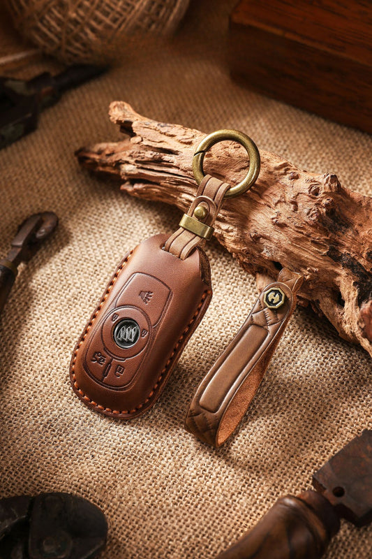 [Buick] New vintage key cover for Buick Envision key bag Veran Regal car leather case buckle